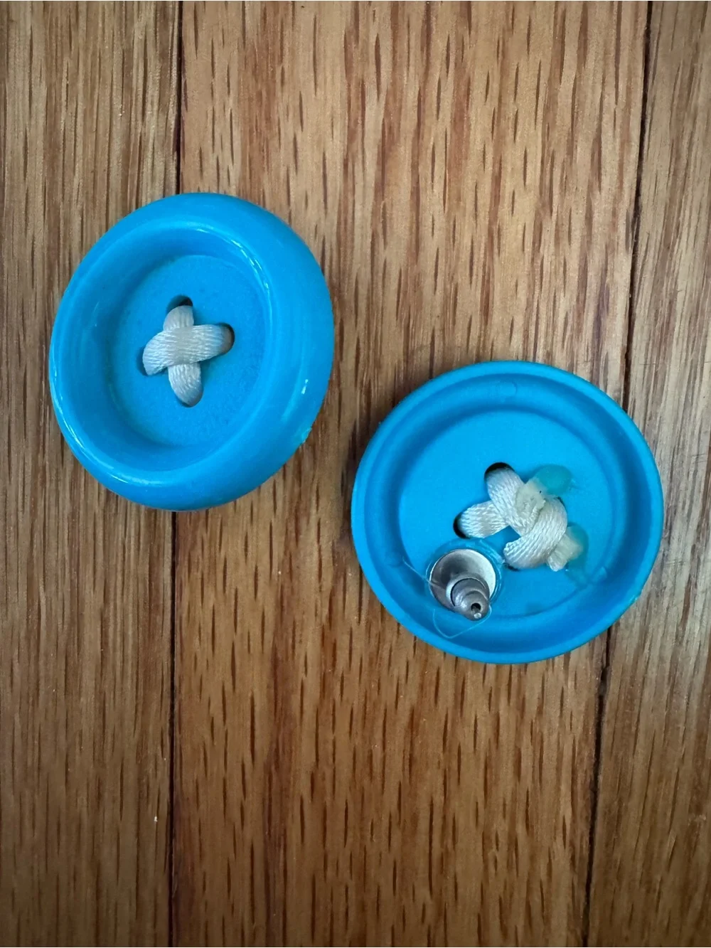 Vintage Button Earrings